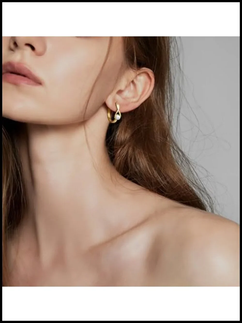 14K Gold Plated Pearl Huggie Hoop Earrings for Women - Elegant Hypoallergenic